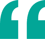 Teal quote icon